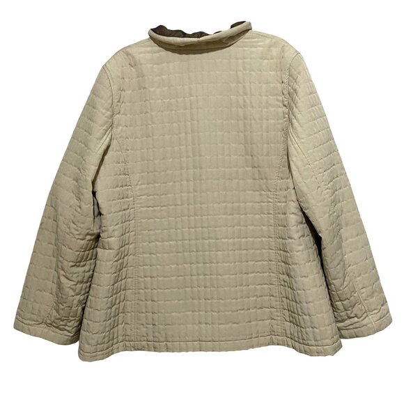 White Stag Womens Quilted Jacket 3XL Beige Coastal Grandma Minimalist Neutrals - Picture 4 of 7